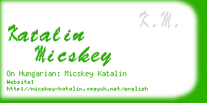 katalin micskey business card